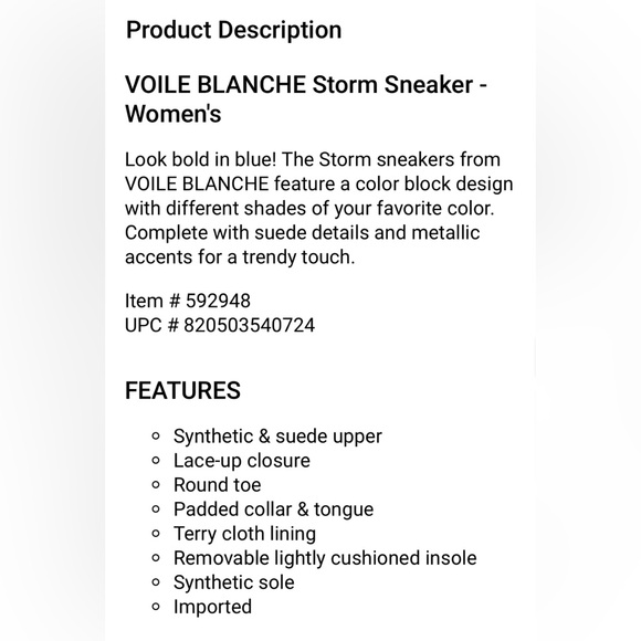 NWT VOILE BLANCHE Storm Sneaker in Blue - Picture 4 of 15